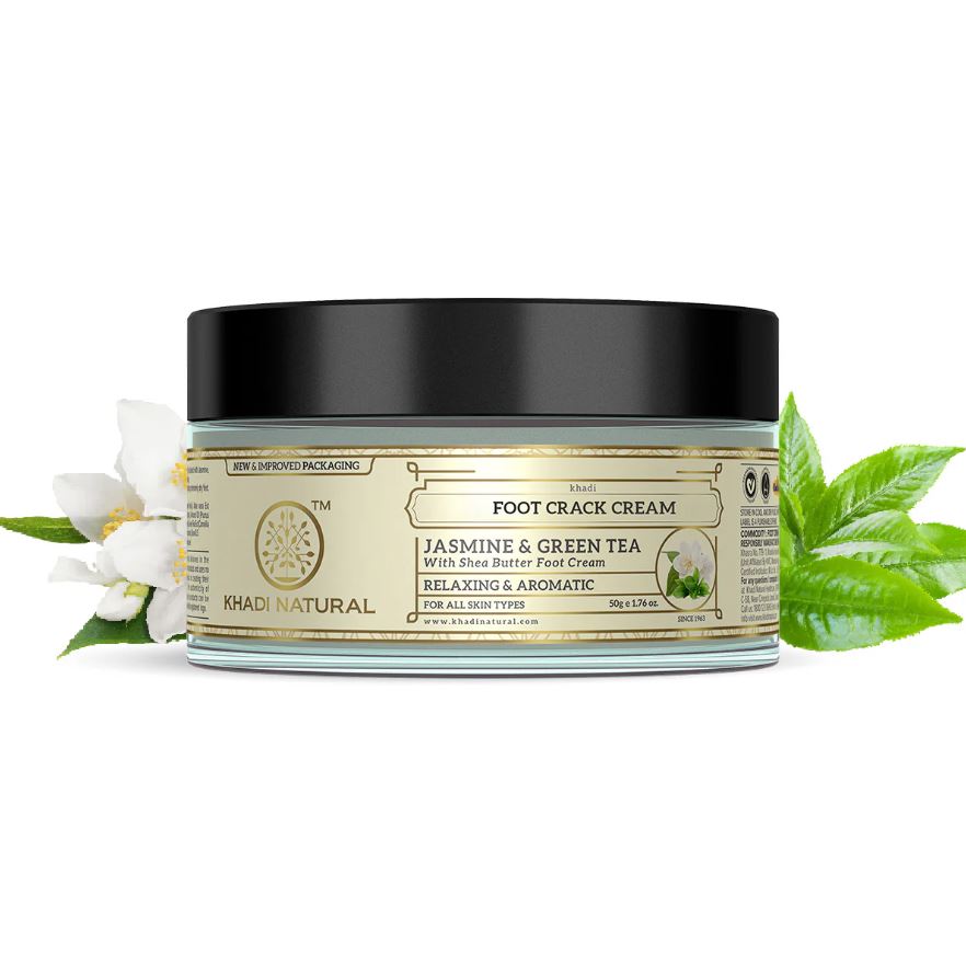 Khadi Natural Jasmine & Green Tea Foot Crack Cream - With Sheabutter - 50gm