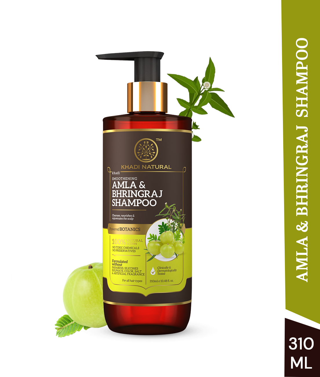 Khadi Natural Amla & Bhringraj Shampoo Powered Botanics Anti-Dandruff (310ml)