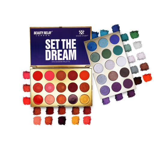 Set The Dream Eye Shadow Palette With 30 Shades - 90 gm