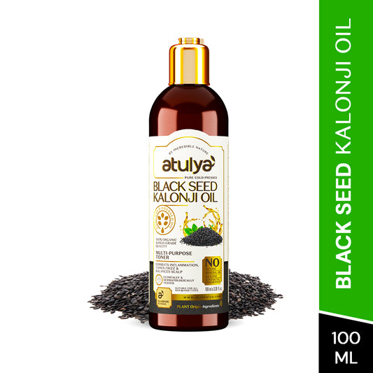 Atulya Cold Pressed Black Seed Kalonji Oil | Strengthens Hair & Nourishes Skin | 100 ml