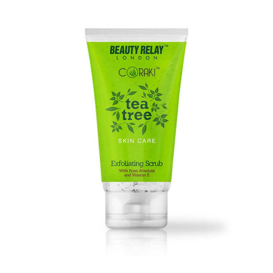 Tea Tree Exfoliating Scrub With Rose Absolute, Juglans Nigra Seed, Tea Tree Oil And Vitamin-E - 180 gm