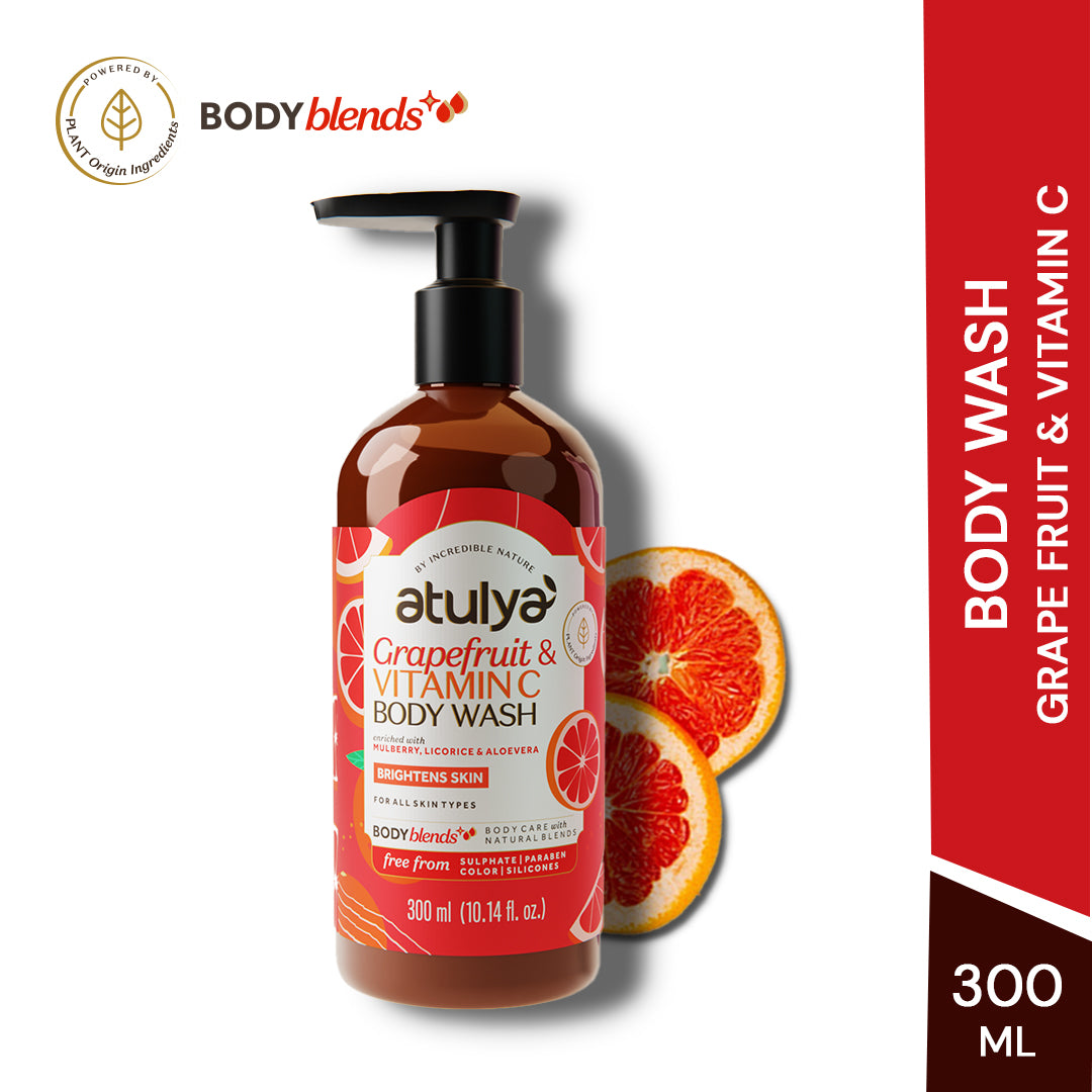 Atulya Grapefruit & Vitamin C Body Wash | Brightens & Refreshes Skin | SLS & Paraben Free | For All Skin Types | 300 ml