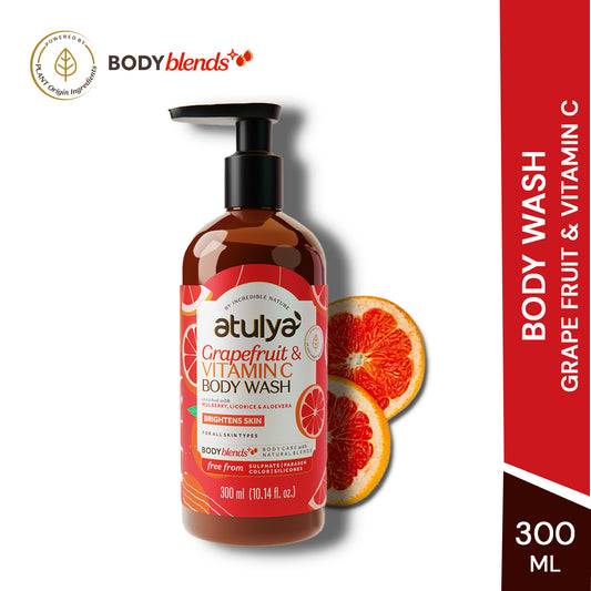 Atulya Grapefruit & Vitamin C Body Wash | Brightens & Refreshes Skin | SLS & Paraben Free | For All Skin Types | 300 ml