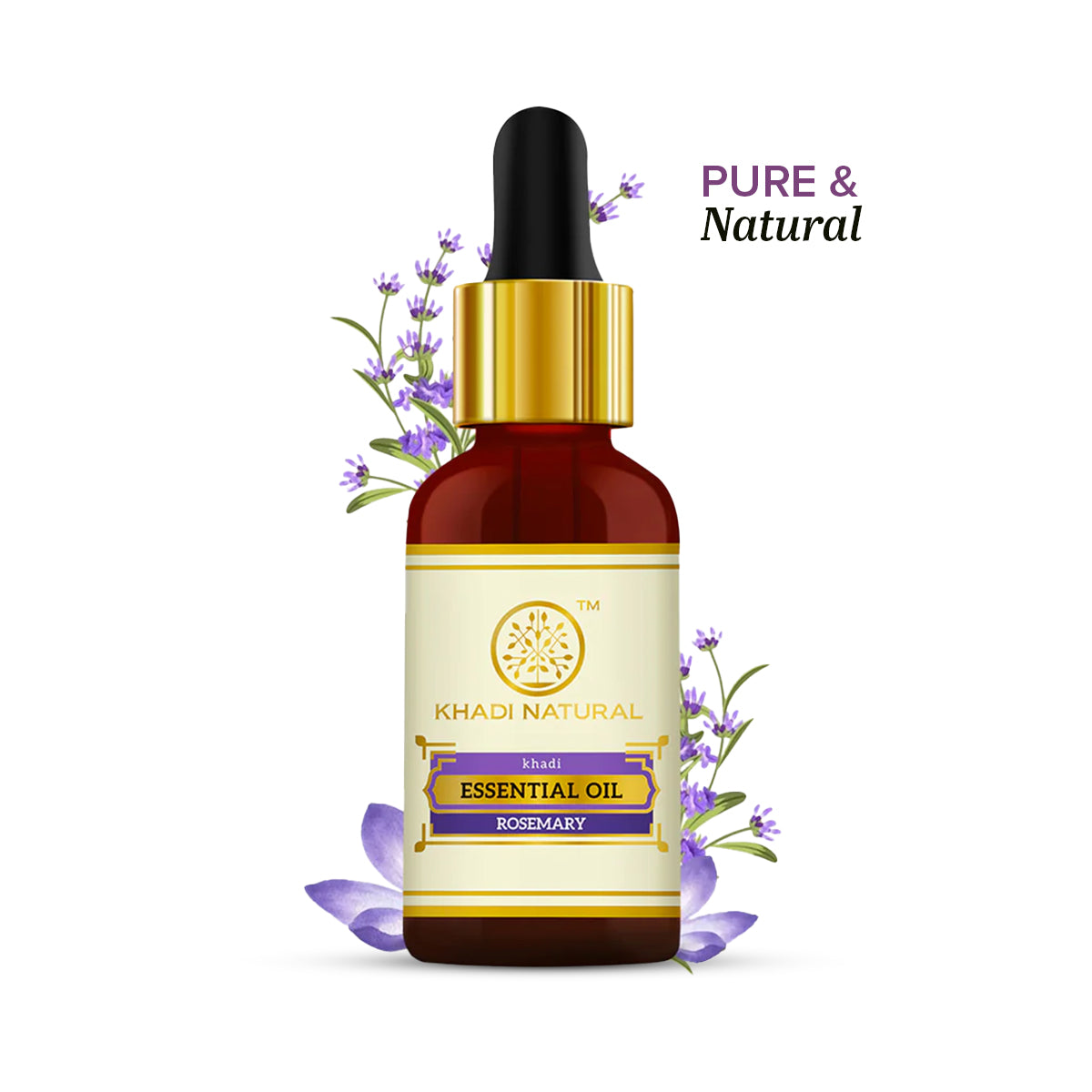 Khadi Natural Herbal Rosemary Essential Oil Pure & Aromatic (15ml)