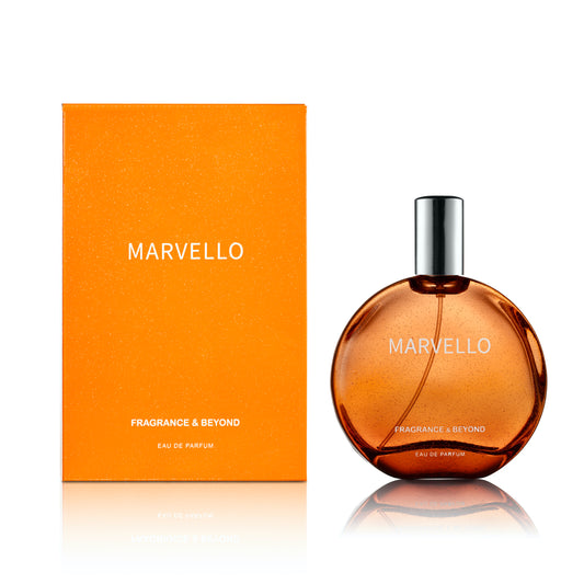 Marvello Eau De Parfum For Women & Men | Amber, Woody | Best Luxurious Perfume Spray for Women | Intense and Long Lasting Fragrance | Best Gift for Her | Amber, Floral, Musk, Woody