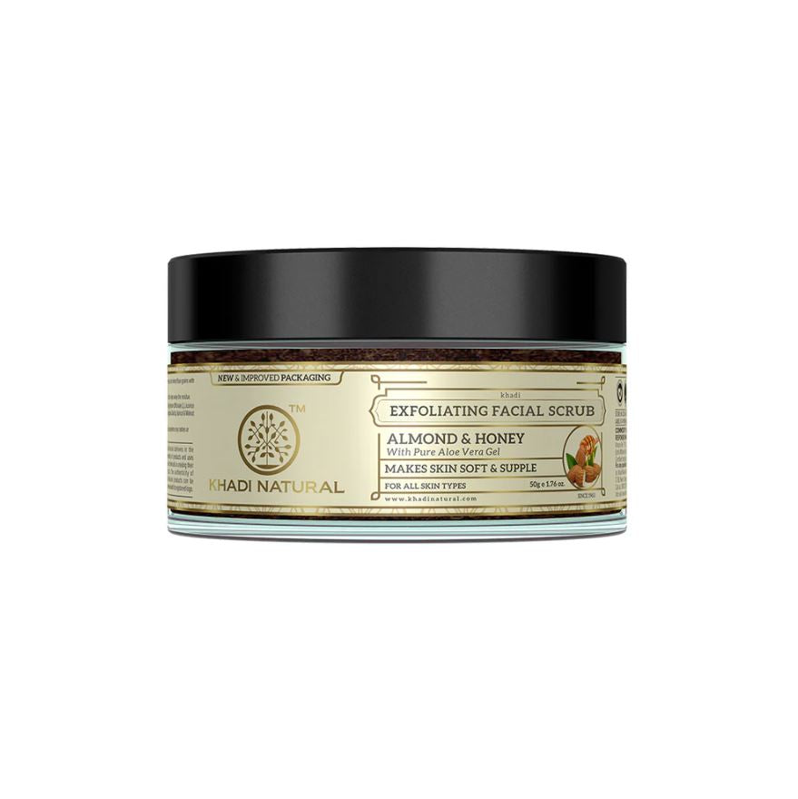 Khadi Natural Almond & Honey Facial Massage Gel with Scrub - 50gm