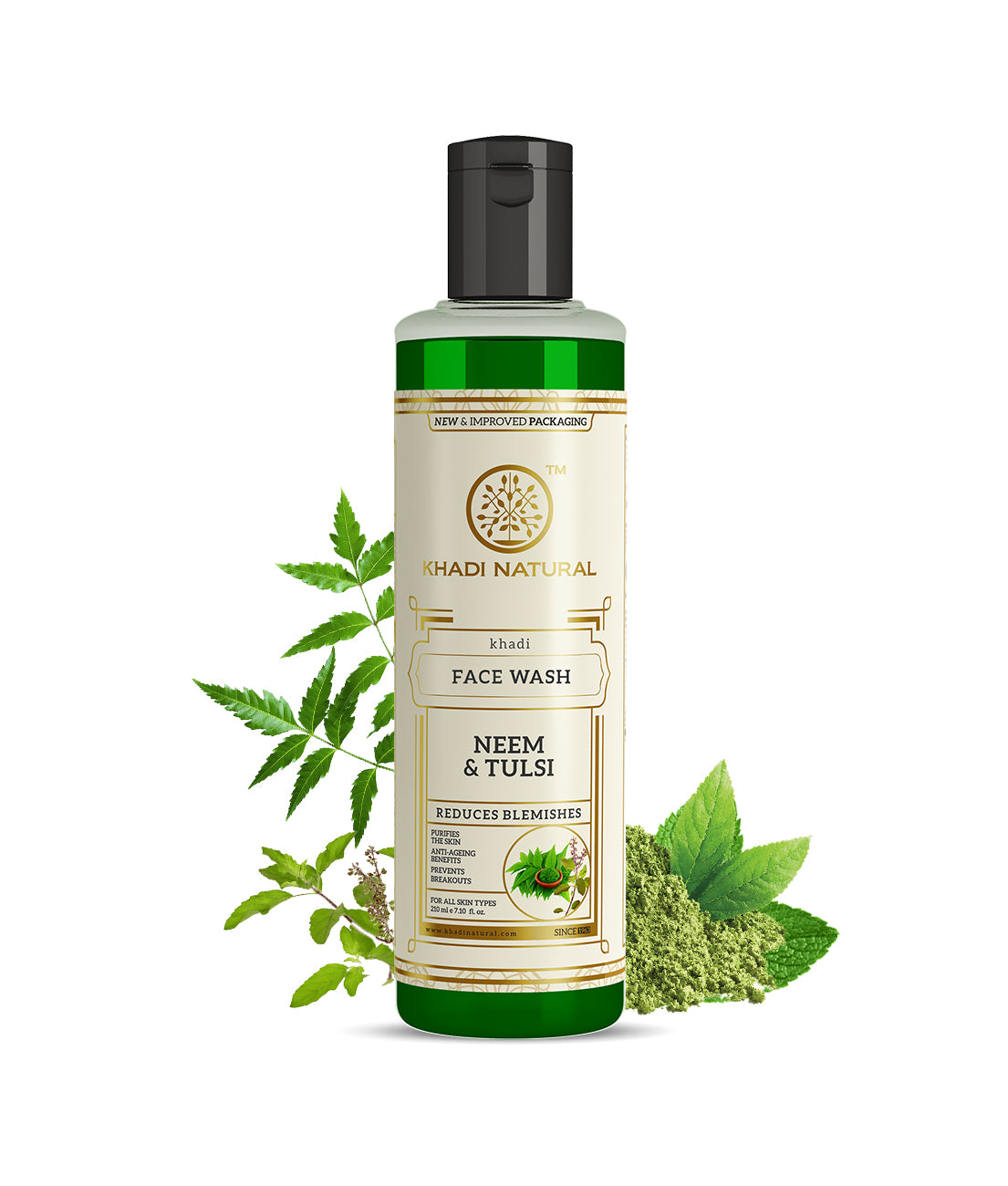 Khadi Natural Neem & Tulsi Face Wash Anti-Acne Deep Cleansing (210ml)