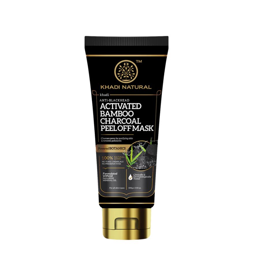 Khadi Natural Activated Bamboo Charcoal Peel Off Mask - 100gm