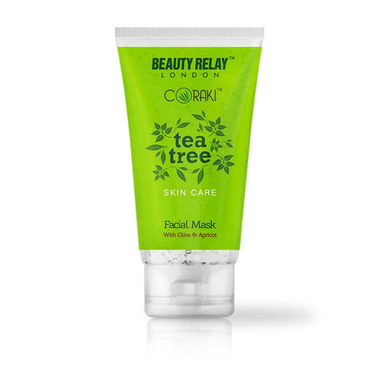 Tea Tree Facial Mask With Oilve Oil, Tea Tree Oil, Vitamin-E And Apricot Oil - 200 gm