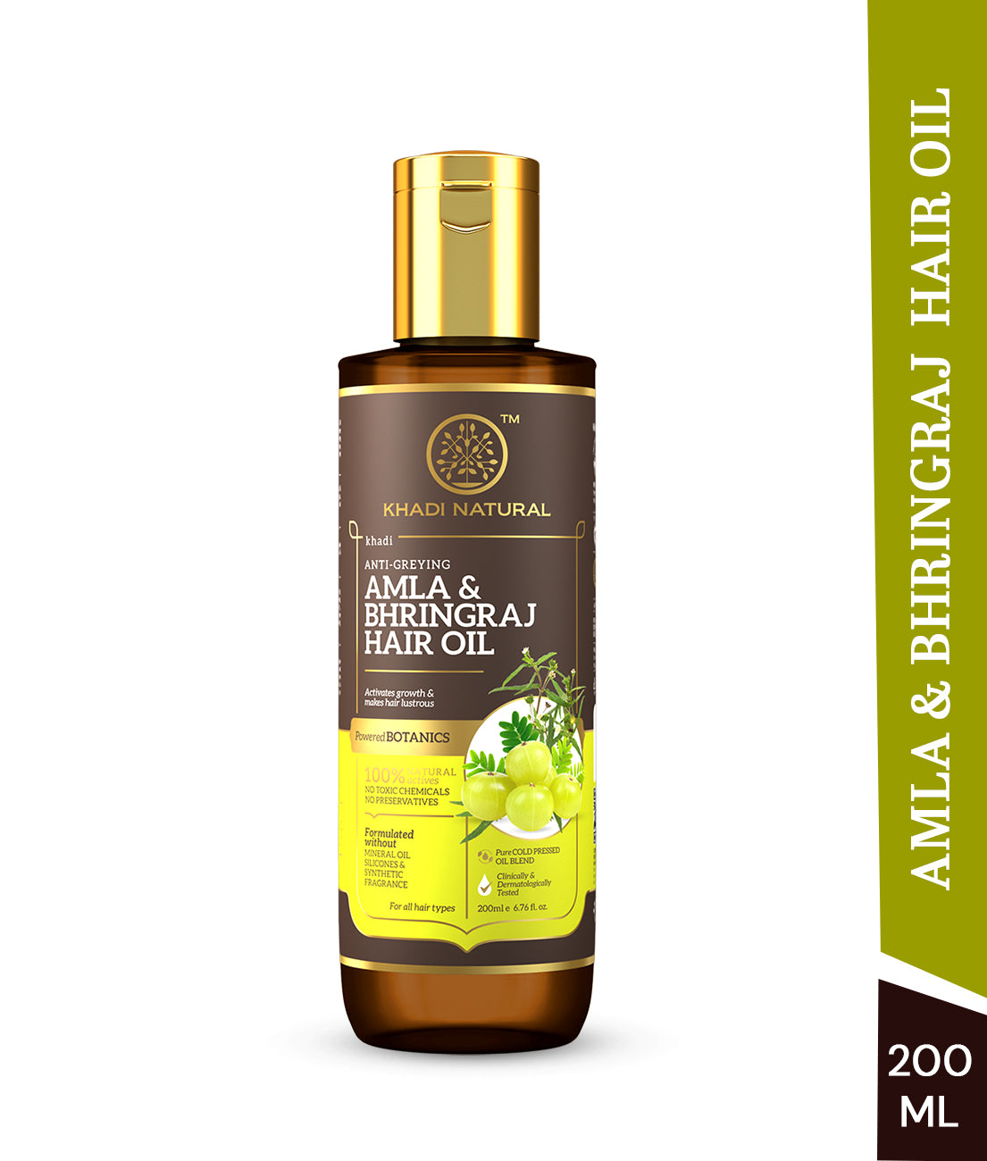 Khadi Natural Amla & Bhringraj Hair Oil Powered Botanics (200ml)