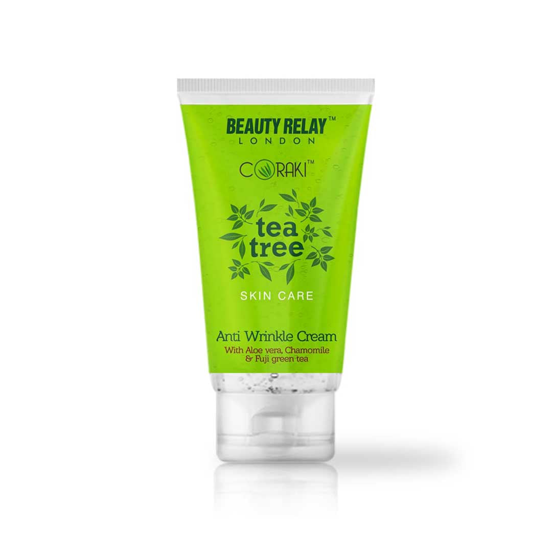 Tea Tree Anti Wrinkle Cream With Aloe Vera Ext, Chamomile, Fuji Green Tea, Cocoa Butter - 60 gm