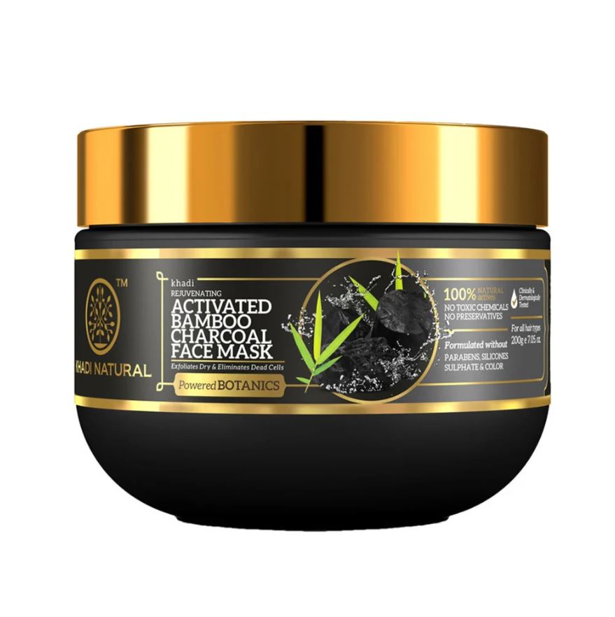 Khadi Natural Activated Bamboo Charcoal Face Mask - 200gm