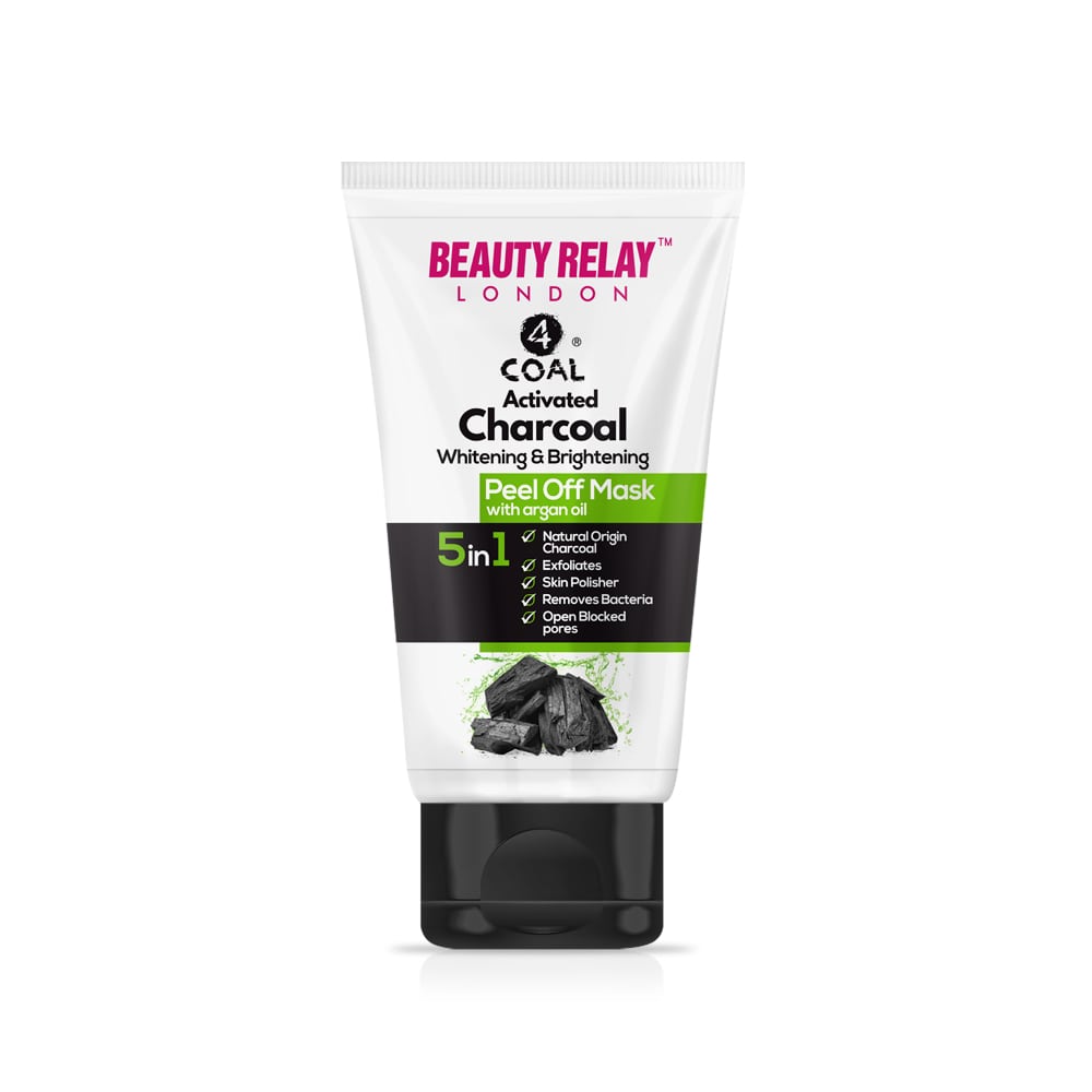 Activated Charcoal Whitening & Brightening Peel Off Mask With Activated Charcoal Powder, Argan Oil, Aloevera, Mulberry