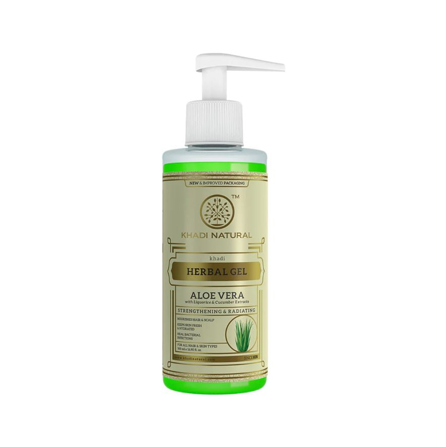 Khadi Natural Aloe Vera Gel With Liquorize & Cucumber Extracts - 500ml
