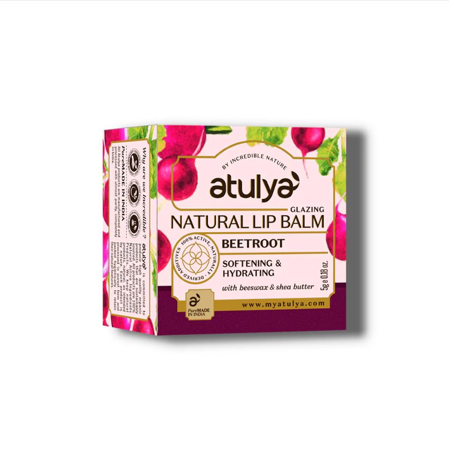 Atulya Beetroot Lip Balm | Softening and Hydrating - 5gm