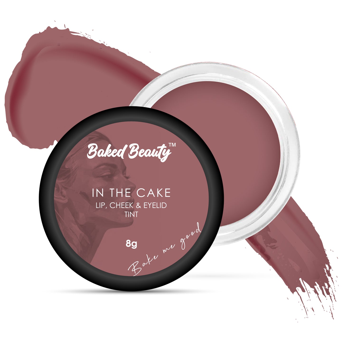 Lip and Cheek Tint with Long Lasting, Waterproof and Smudgeproof Formula, In The Cake - 8g