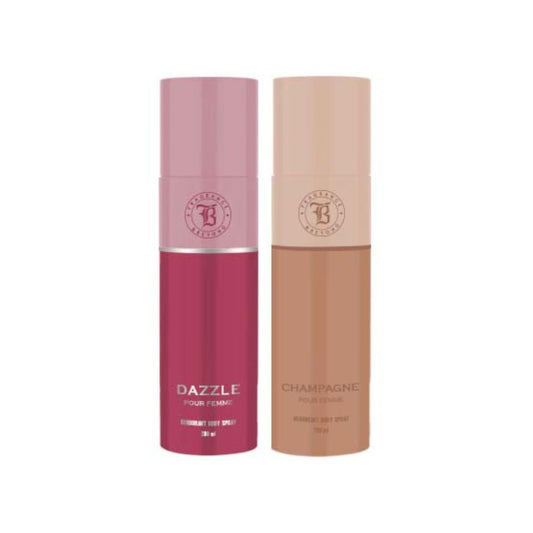Body Deodorant for Women (Pack of 2) - 200ML Each | Dazzle, Champagne