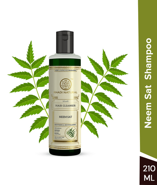 Khadi Natural Ayurvedic Neem Sat Hair Cleanser Shampoo (210ml)