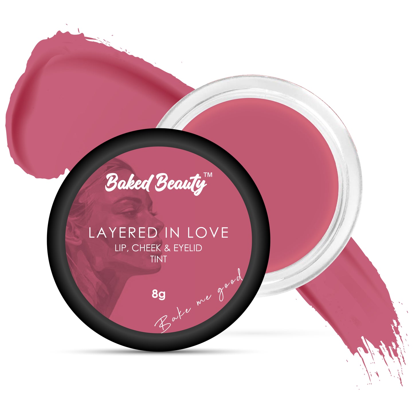 Lip and Cheek Tint with Vitamin E & Shea Butter, Smudge Proof & Sweatproof, Layered In Love - 8g