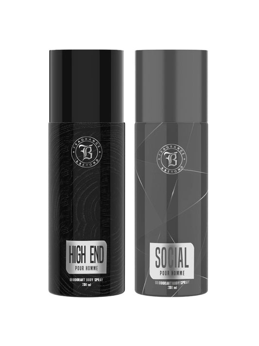 Body Deodorant for Men, (Pack of 2) - 200ml Each | High End, Social.