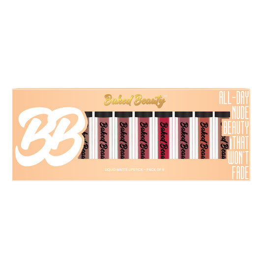 Matte Liquid Lipstick With Long Lasting, Hydrating & Lightweight Infused with Vitamin E & Jojoba Oil, Set of 9, 1.5ml each