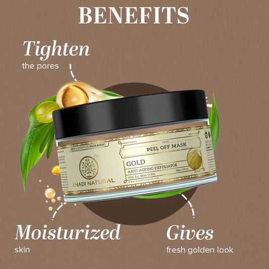 Khadi Natural Gold Peel Off Mask - 50gm