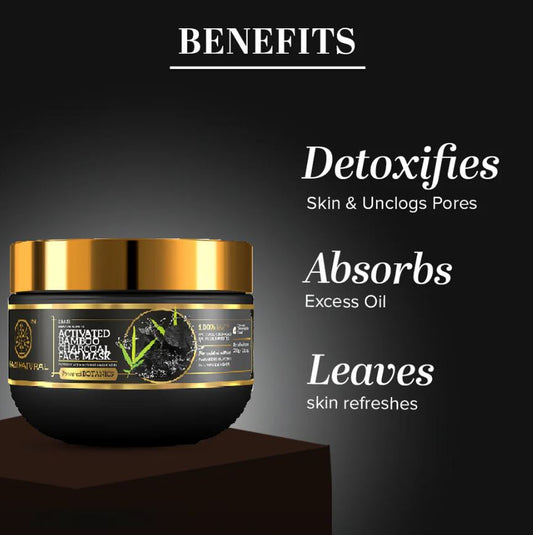 Khadi Natural Activated Bamboo Charcoal Face Mask - 200gm