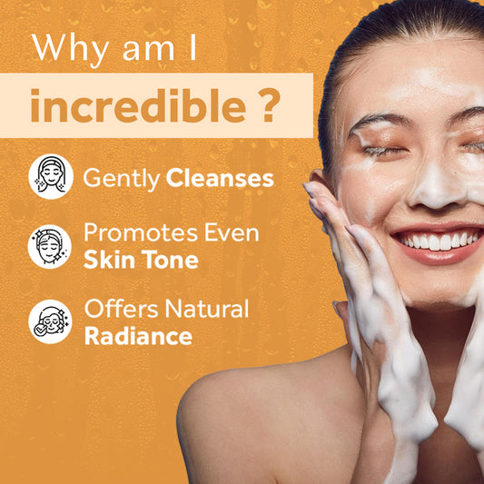 Atulya Foaming Face Wash Haldi & Chandan With Built In Face Brush | Clears Spots, Brightens Skin | 150 ml