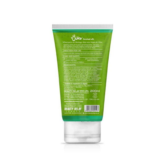 Dr. Juice Herbal Mix Face & Body Wash Enriched With Moringa, Wheatgrass, Tea Tree, Aloe Vera