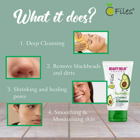 Vitamin C Detox Peel Off Mask With Orange, Gojiberry, Vitamin-E, Grape Fruit, Lemon Oil - 200 ml