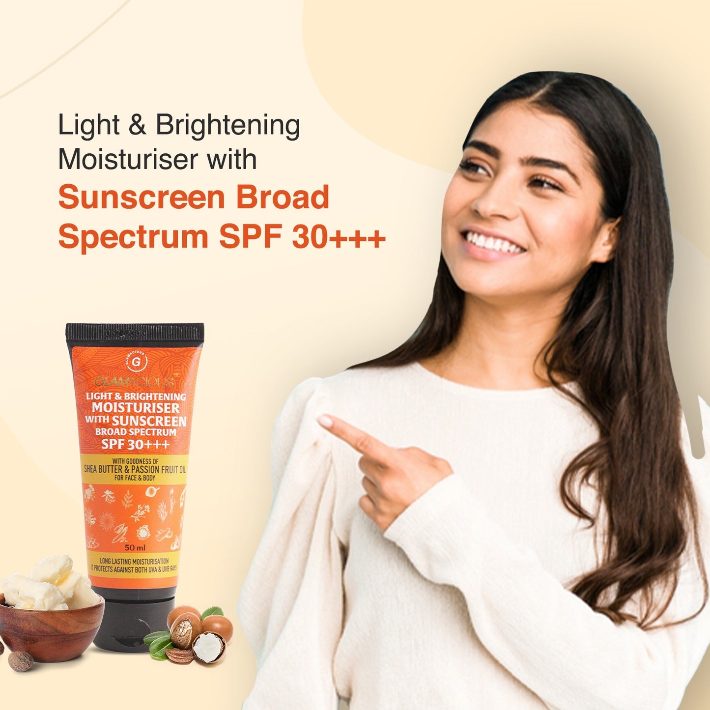 Light & Brightening Moisturiser with sunscreen broad spectrum SPF 30+++