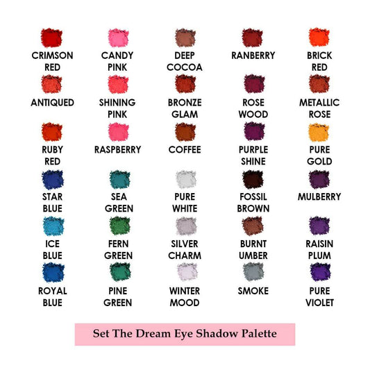 Set The Dream Eye Shadow Palette With 30 Shades - 90 gm