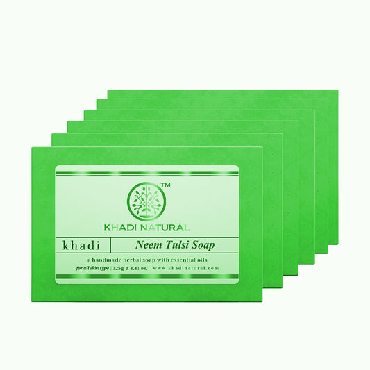 Khadi Natural Herbal Neem Tulsi Soap Purifying Bath Bar (750g)