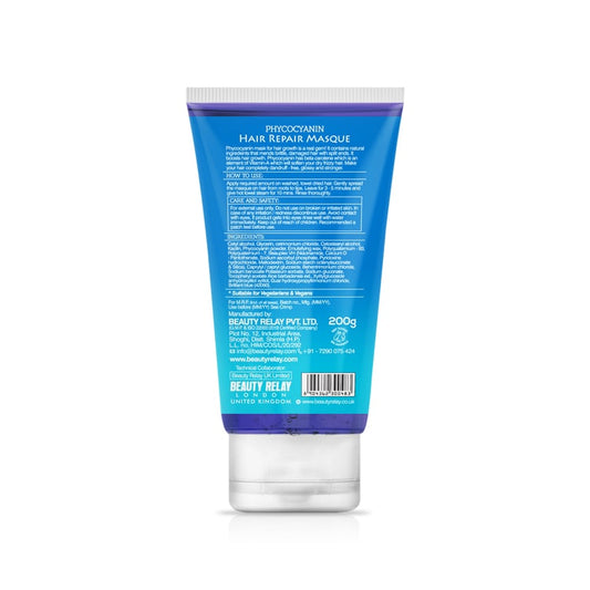 Phycocyanin Hair Repair Masque With Phycocyanin Powder, Vitamin-E And Aloevera - 200 gm