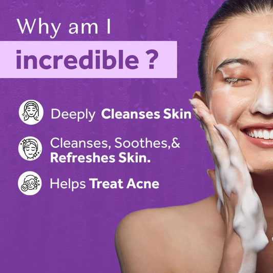 Atulya Lavender & Chamomile Foaming Face Wash With Built-in Silicone Brush - 150ml