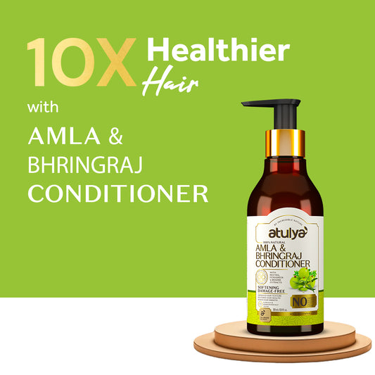 Atulya Amla & Bhringraj Conditioner | Smoothens & Detangles Hair | Silicone Free | 300 ml