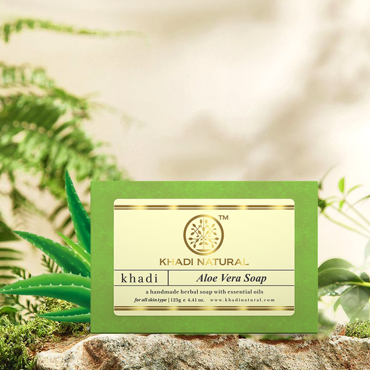 Khadi Natural Aloevera Soap Skin Hydration Pack of 5 (5×125g)