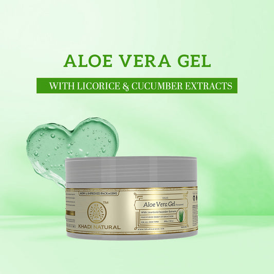 Khadi Natural Ayurvedic Aloe Vera Gel Moisturizing Dead Skin Removal Natural Glow (200g)