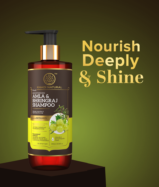 Khadi Natural Amla & Bhringraj Shampoo Powered Botanics Anti-Dandruff (310ml)