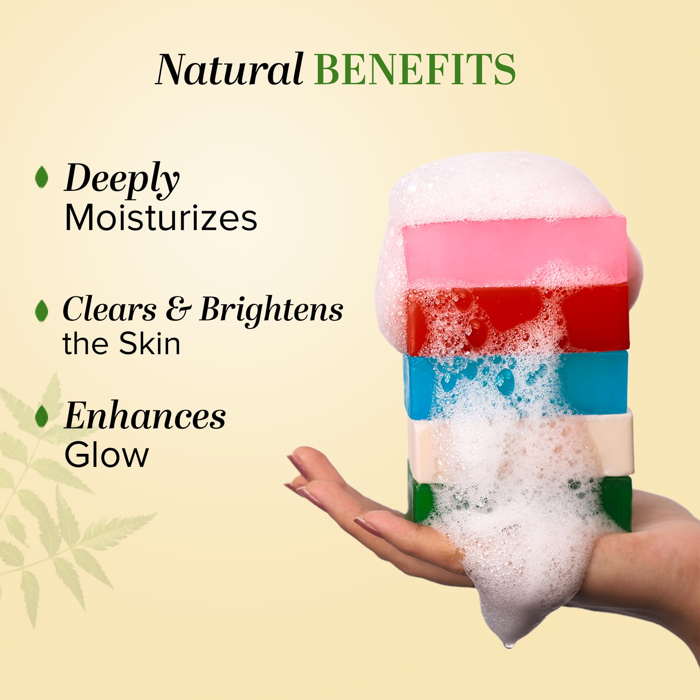 Khadi Natural Soap Gentle Cleansing & Glow Pack of 10 (10×125g)