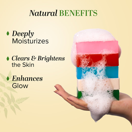 Khadi Natural Soap Gentle Cleansing & Glow Pack of 10 (10×125g)