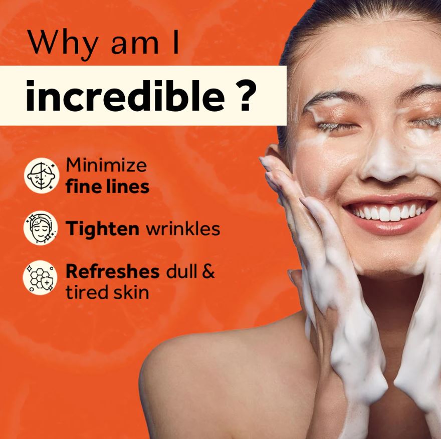 Atulya Vitamin C Foaming Face Wash with Silicone Brush - 150ml