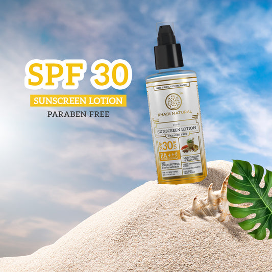 Khadi Natural Sunscreen SPF 30 PA+++ Ayurvedic Sun Protection Lotion (100ml)