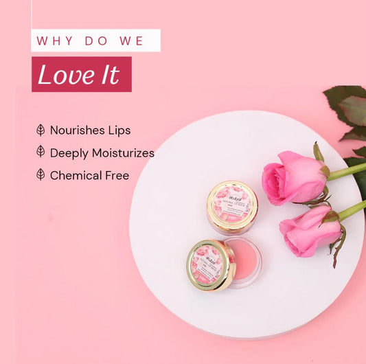 Atulya Rose Natural Lip Balm | Softening and Nourishing - 5gm