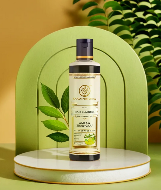 Khadi Natural Amla & Bhringraj Shampoo SLS-Paraben Free Anti-Dandruff (210ml)