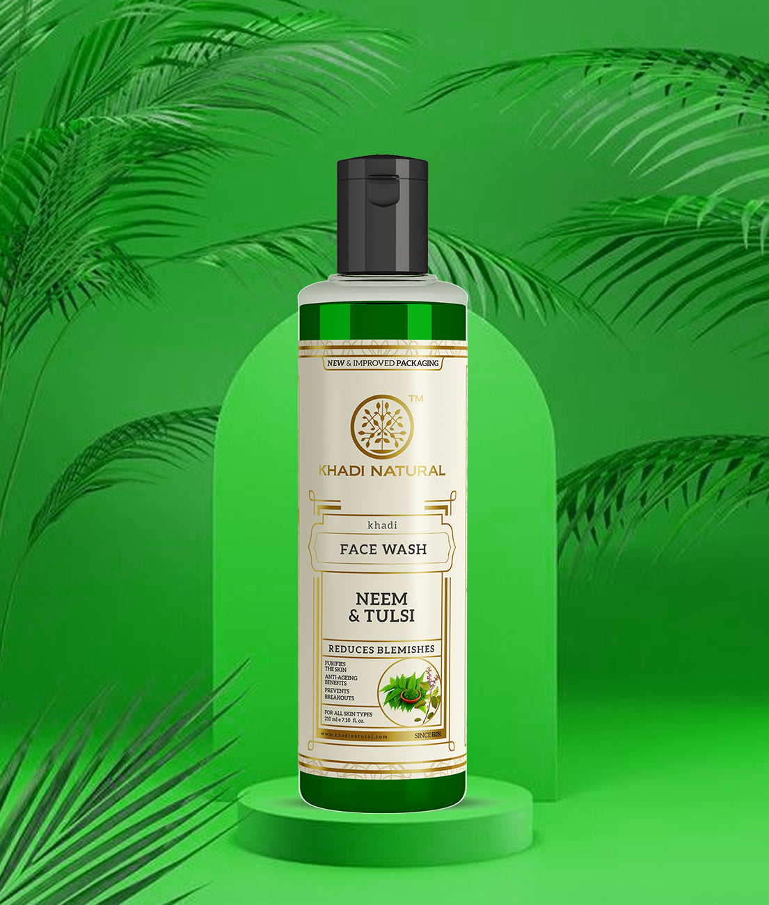 Khadi Natural Neem & Tulsi Face Wash Purifying Care Pack of 2 (420ml)