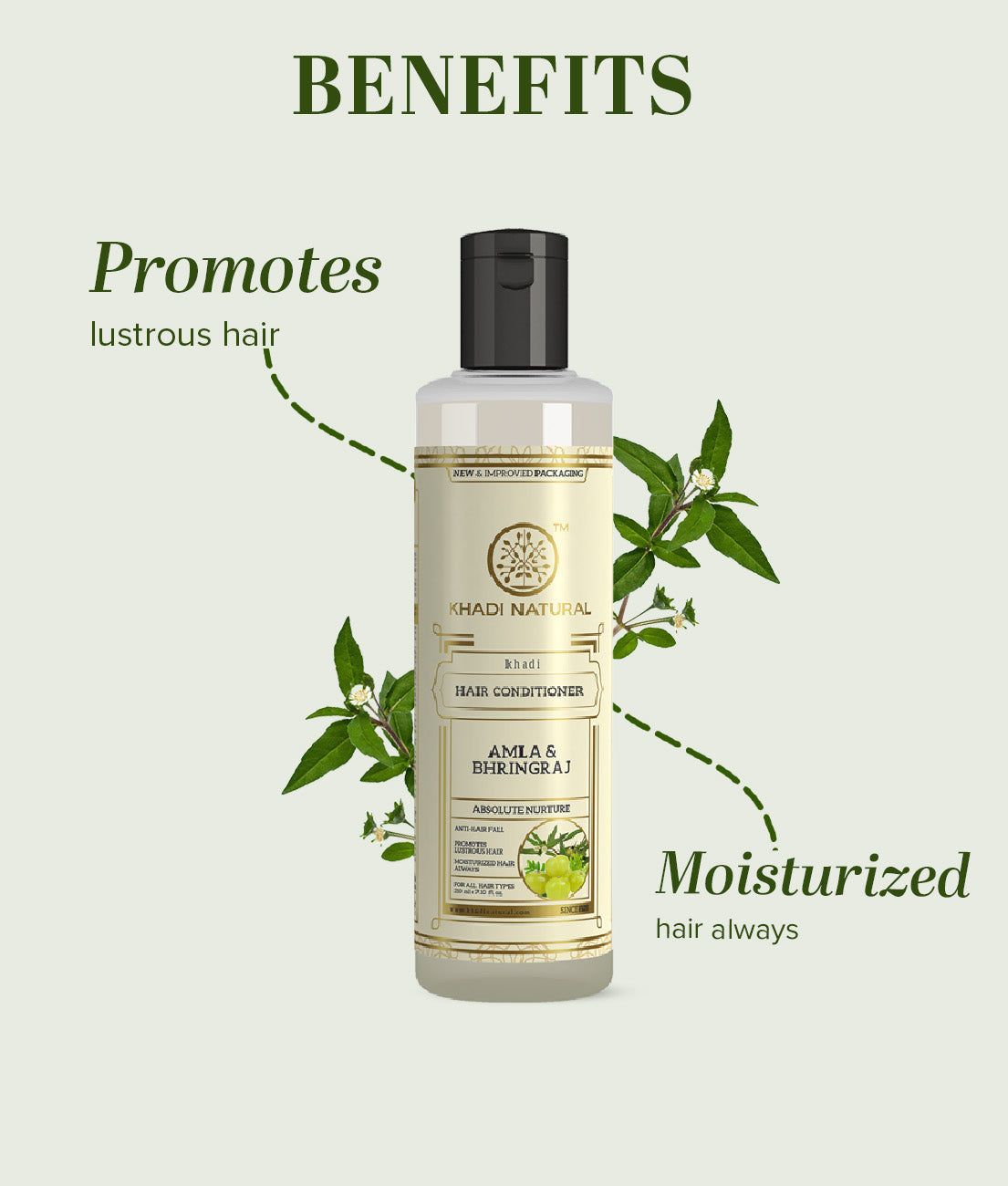 Khadi Natural Amla & Bhringraj Conditioner Anti Hair Fall & Smooth Hair 210ml