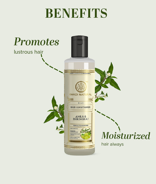 Khadi Natural Amla & Bhringraj Conditioner Anti Hair Fall & Smooth Hair 210ml
