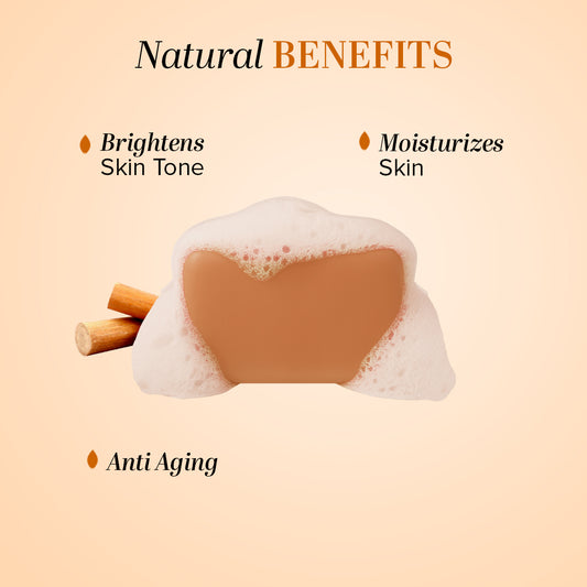 Khadi Natural Sandalwood Soap Gentle Cleansing & Glow Pack of 3 (3×125g)