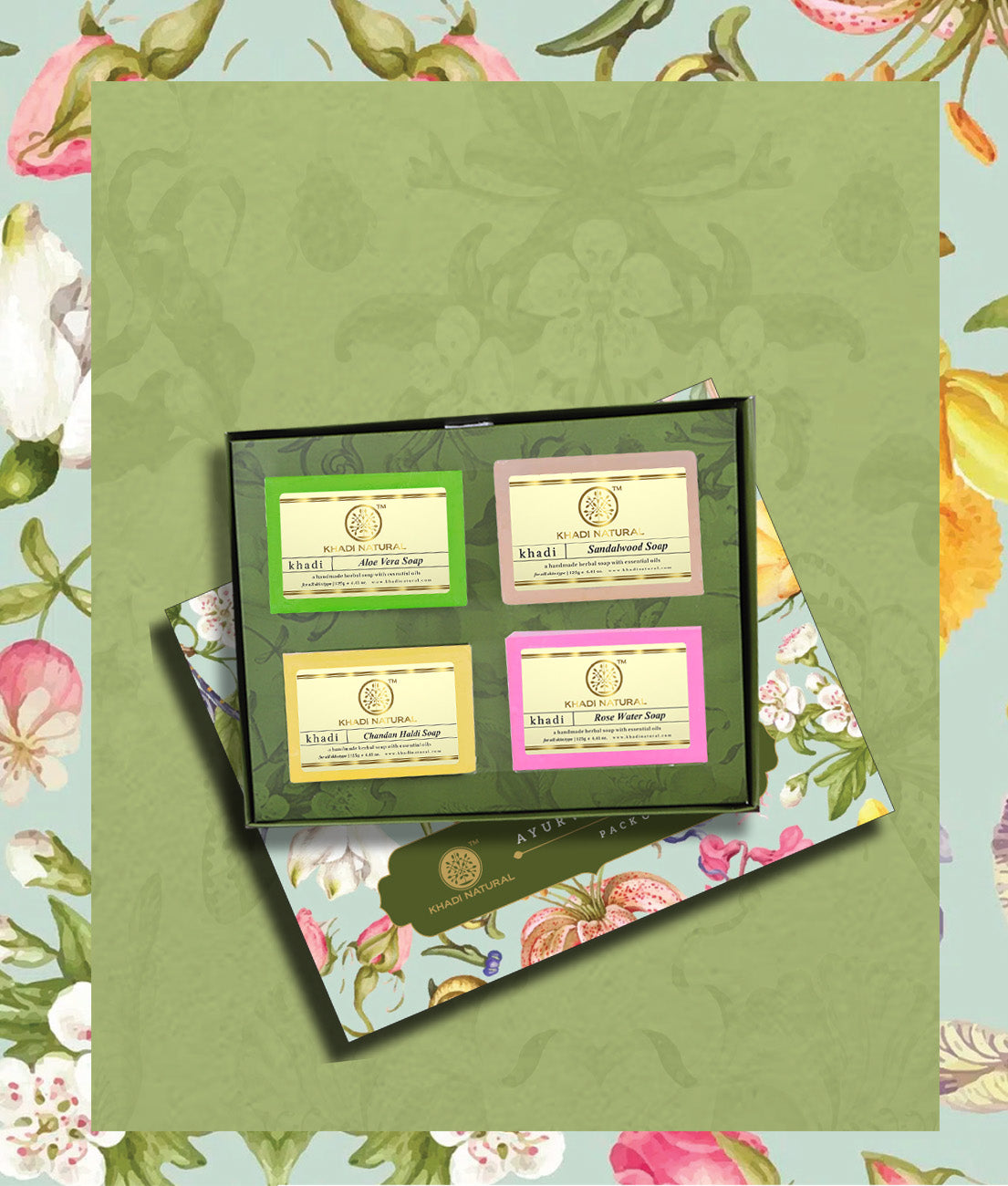 Khadi Natural Soap Kit Bathing Bars Set of 4 (4×100g)